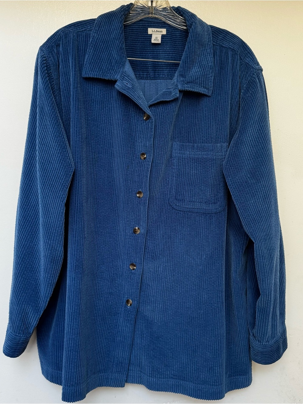 L.L. Bean Women’s Deep Blue Corduroy Shirt-Jacket